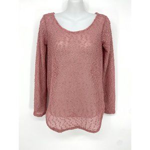 Sweet Claire open knit long sleeve sweater NEW